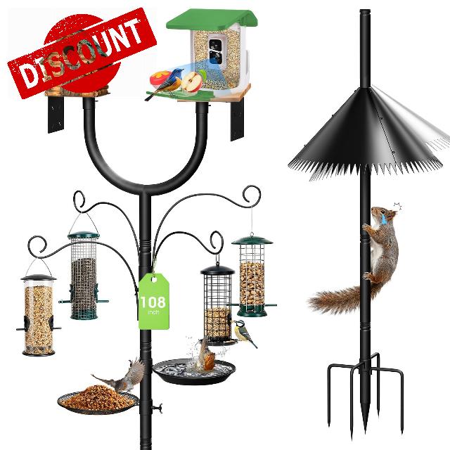 Heavy Duty Squirrel Proof Bird Feeder Pole