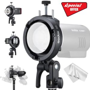 Godox S3 Speedlite Bracket Flash Holder for Round & Square Head Flashes