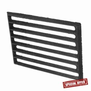 Toyvian Fireplace Fire Grate Metal Firewood Stove Grate with Cast Material for Logs and Smokeless Fuel in Residential Stoves