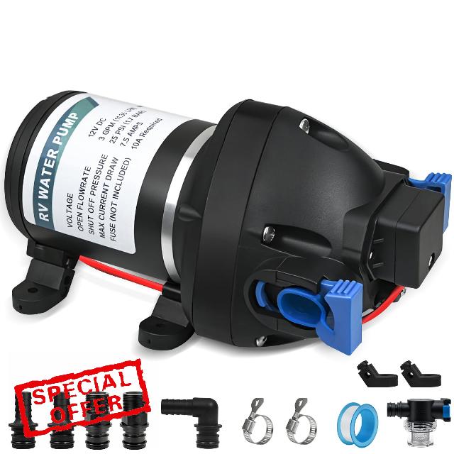 12V DC Water Pump – 3 GPM (11.36 L/min)