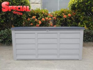 Large Garden Storage Box Heavy Duty Waterproof Outdoor Storage Weather Resistant