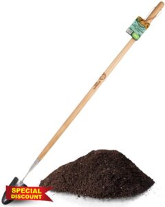 Stainless Steel Long Handled Garden Trowel – Heavy Duty Planting Tool for Digging & Transplanting. Comfortable Ashwood Handle. Durable Garden Tool for Beginners & Professional Growers