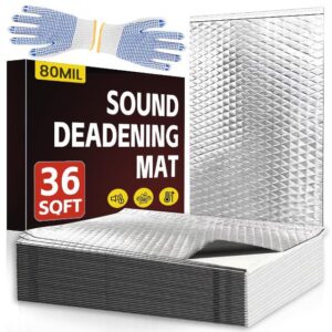 10 Pcs 80mil (2mm) 11 sqft(1 sqm) Car Sound Deadening Mat