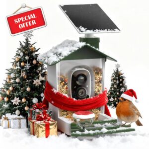 COOAU 5MP Smart Bird Feeder Camera Wireless Outdoor