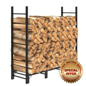 C-Hopetree 122×35×115 cm Outdoor Indoor Firewood Rack