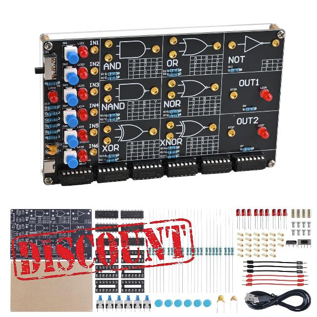 DIY Logic Gate Circuit Soldering Kit–Basic Logic Gate Learning Kit with Interactive LED Simulation