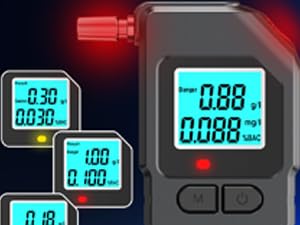Technical illustration showing blue wireless charging or signal waves emanating from a black device with red indicator light.