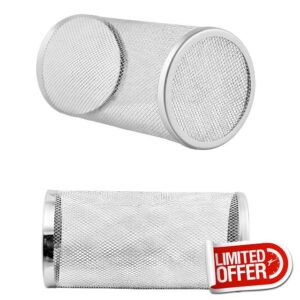 Portable Hookah Charcoal Basket with Coal Tongs - Metal Storage Container & Holder for Shisha Accessories (Wind Cover)