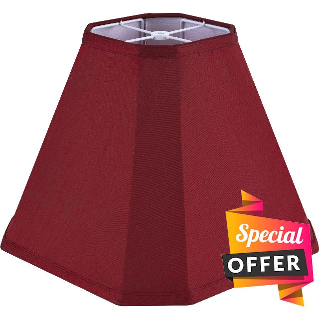 GO&SO Set of 1 Burgundy Bell Lamp Shades Fabric Lampshade