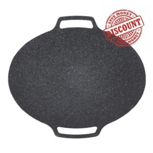 Pongnas Round Grill Pan Griddle Pan Round Griddle with 6 Layer Anti Stick Coating & Vertical Heating Technology for Gas Induction Stoves BBQ Picnic Family Cooking (30CM)