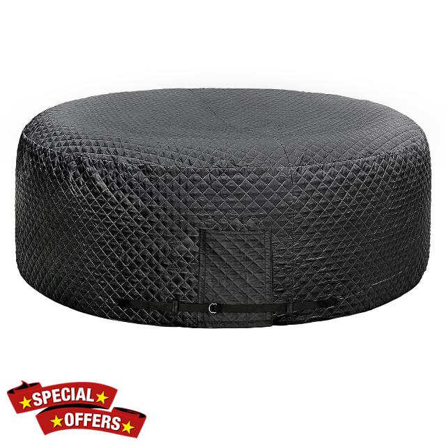 Thermal Insulated Hot Tub Cover-185cm x71cm Full Coverage Round
