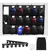 Hikeen Baseball Bat Holder Holds 14 Bats, Dugout Fence & Wall Mounted Baseball/Softball Bat Rack,...