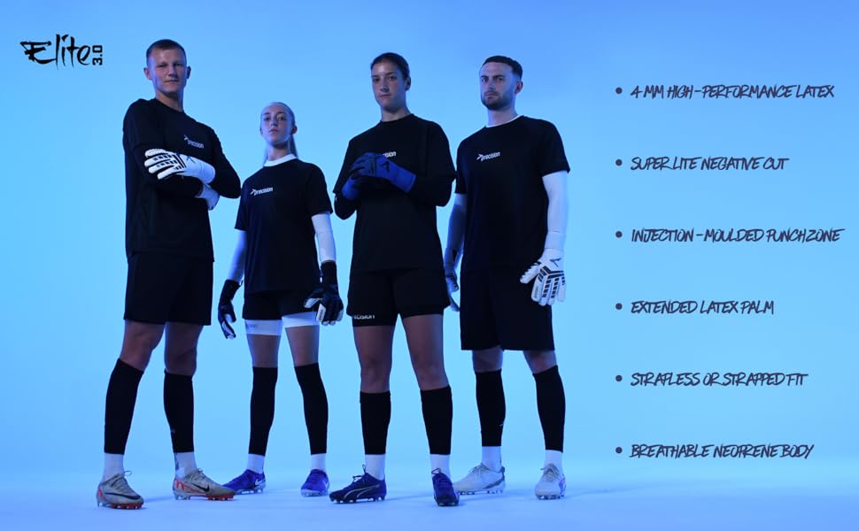 Sports gloves in white and blue/black design featuring protective padding and ergonomic grip pattern