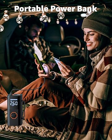 Text reads '3-Mode Emergency Flashlight'. Product demonstration shots showing handheld flashlight being used in dark conditions from multiple angles.