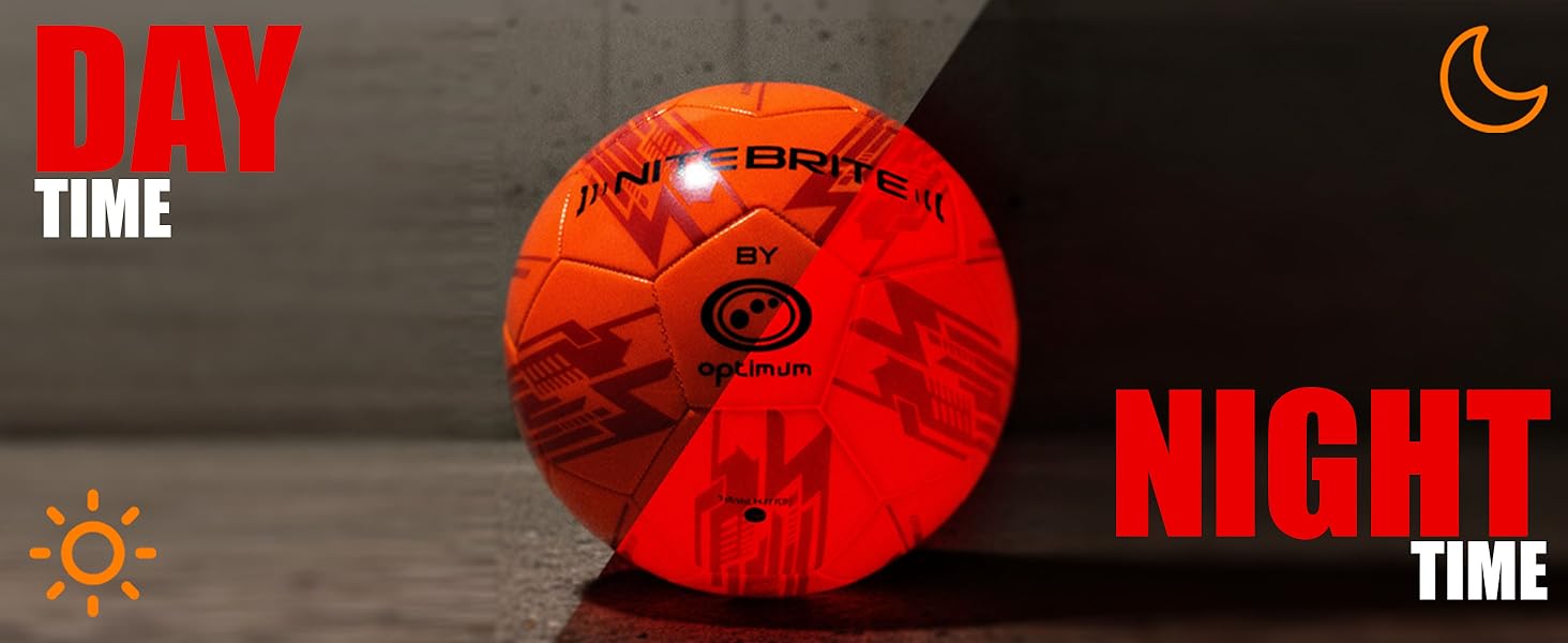 Text reads 'THE PERFECT GIFT! ANY AGE ANY ABILITY'. Orange illuminated disc shown in dark setting with red accent lighting.