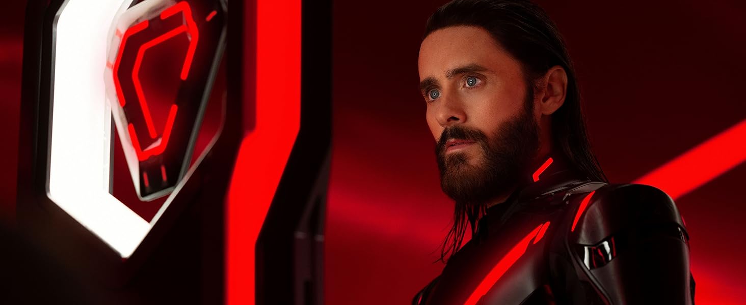 A series of dramatic product photography shots with strong red and black lighting, showing multiple angles against geometric background elements.