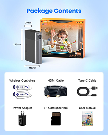 Text reads 'Great Gift Idea for Family & Friends!' Multiple circular images showing people engaging with what appears to be a product in different settings.