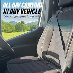 Text reads 'PRODUCT DIMENSIONS' with technical diagram showing measurements and specifications of a seat or cushion design in black silhouette.