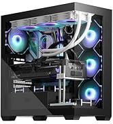 Text reads 'Image 3'. White computer case with mesh front panel and RGB lighting effects, shown from multiple angles.