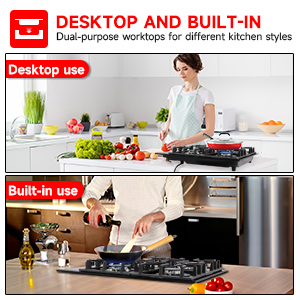 Text reads 'DETAIL DISPLAY', 'High quality barrier', 'Durable button', 'Cast iron pot frame', 'Anti slip fixing design'. Technical product features diagram with labeled components.