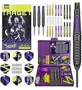 Target Darts Scope Steel Tip Swiss Point Darts, 90% Tungsten Dart Set | Steel Tip Dart, Red & Bla...