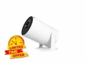 Gumtek Smart Portable Mini Light Projector With WiFi 6 & Bluetooth 5.4 Support 4K 1080P Auto Keystone 210° Rotatable Projector For Bedroom Ceiling Wall Netflix Support Late 2025 Upgraded