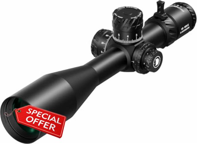 DISCOVERYOPT HD GENII 5-30x56 FFP Rifle Scope with Red Illuminated Reticle Zero Stop 34mm Tube HD Glass for Long Range Shooting Hunting Tactical