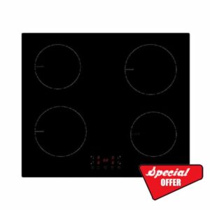 Cookology Essentials AEIH60T 60cm Induction Hob - Electric Hob with 4 Zones - Front Touch Controls - 9 Power Levels - Timer - Heat Indicators - Child Safety Lock - Built-in Kitchen Hob - Black