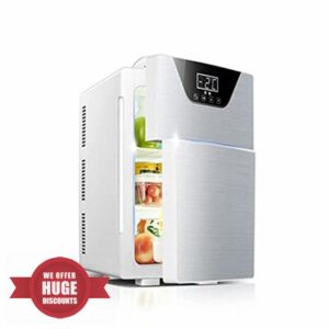 Portable Car Freezer 20L - 12V Dual Zone Mini Fridge with Touch Display for Vehicle & Home Use - Electric Cooler Warmer with Compressor for Travel Camping Road Trips