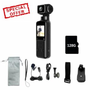 5K Clear Sports Recorder 270° Adjustable Angles WiFi Enable Portable Design For Cycling Travel Filming Camcorde