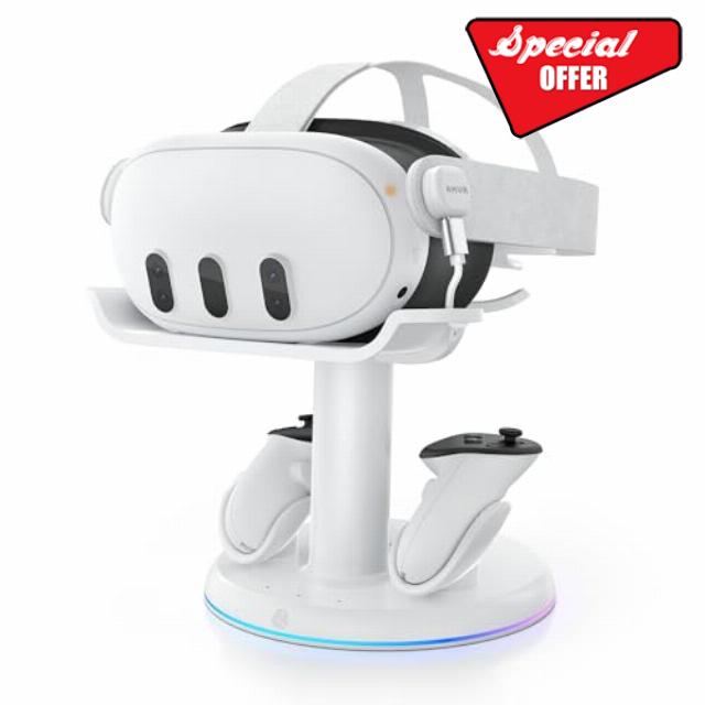 AMVR RGB Charging Dock Compatible with Meta Quest 3/Quest 3S Accessories