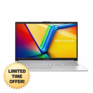 ASUS Vivobook Go 15 Laptop AMD Ryzen 3 7320U 8GB LPDDR5 RAM 128GB SSD 15.6" Full HD IPS Display Windows 11 Home S WiFi 6E Cool Silver Lightweight Everyday Laptop - E1504FA-90NB0ZR1-M04CV