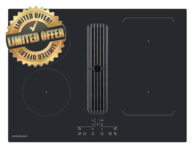 Cookology CIDD700/1A 70cm Induction Hob with Built-In Ventilation