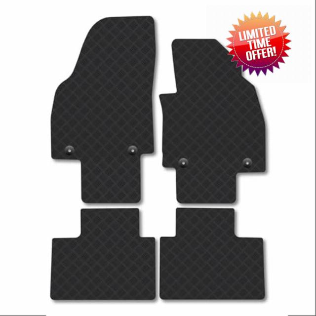 MG ZS Auto (2024+) Rubber Car Mats Compatible with Accessories Tailored Fit Heavy-Duty Floor Mats Set Accessory Waterproof Durable Custom Fit 4 Pieces Water Resistant Easy-Clean With Clips