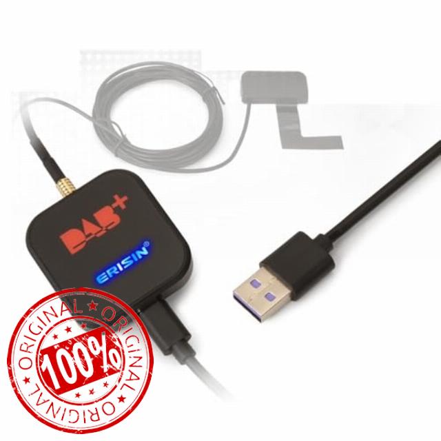 DAB+ Adapter Digital Radio Box DAB Plus Adapter with MCX Amplified Antenna For Android 8.0+ Car Radio USB Port ES384