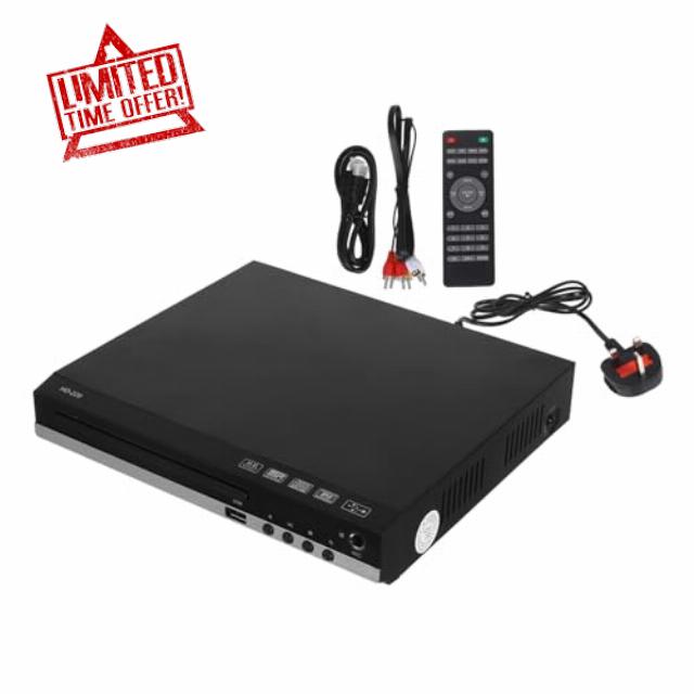 BESPORTBLE Smart Hd Dvd Player Mini Vcd Cd Player with Uk Plug for Home and Tv Use Supporting Ac100-240v Voltage