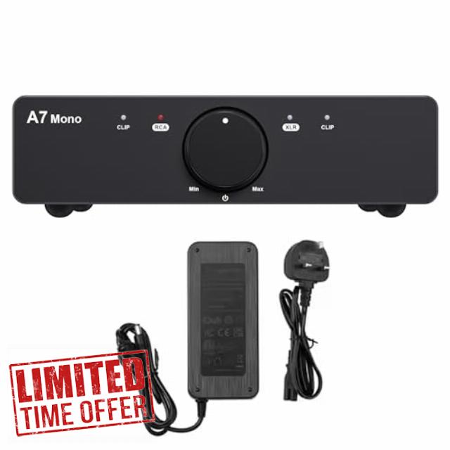 3e Audio A7 Mono TPA3255 480W PBTL Next-Gen Hi-Fi Stereo Amplifier | Enhanced PFFB | For Home Theatre & Bookshelf Passive Speakers With 48V5A Power Supply Included