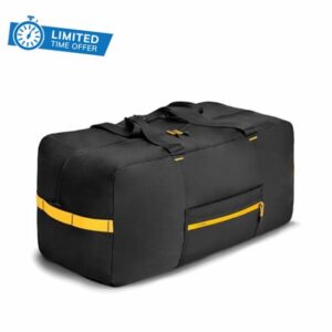 Orbitkey Foldable Duffel (55L) - Black/Yellow
