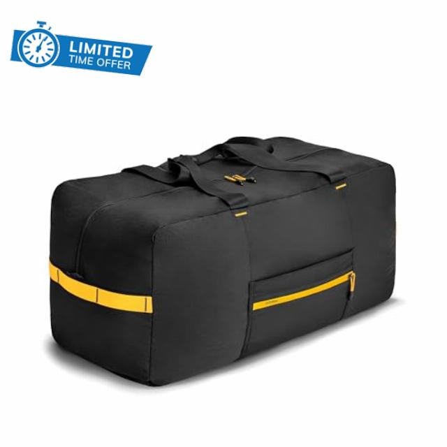 Orbitkey Foldable Duffel (55L) - Black/Yellow