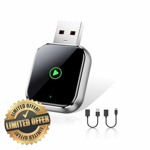 CarPlay Wireless for Apple iPhone - Car Stereo Multimedia Dongle For Wired CarPlay