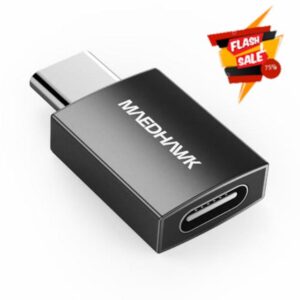 MaedHawk Bypass 2.0 Motorcycle CarPlay Activation Adapter – Bluetooth 5.4 Headset Bypass with 45W USB-C Passthrough Charging Port (Plug & Play