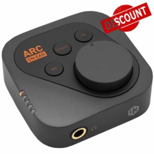 IK Multimedia ARC ON•Ear Portable Headphone Correction System Studio Monitoring DAC Amplifier Virtual Speakers Calibration Profiles 250+ Headphones Standalone Presets