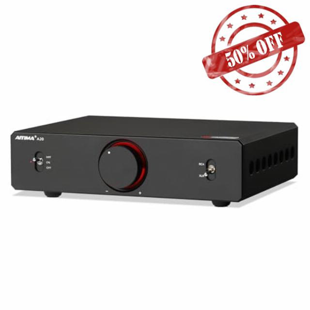 AIYIMA A20 Balanced Stereo Amplifier with HPF Adjustment Home HiFi 2.0/2.1 TPA3255 Integrated Power Amplifier desktop class D amplifier PFFB with RCA/XLR Input &12V Trigger-in for Passive Speakers