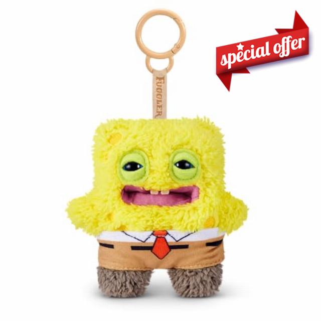 Fuggler SpongeBob 5-Inch Plush Keyring by ZURU – Funny Ugly Monster Stuffed Animal with Human-Like Teeth