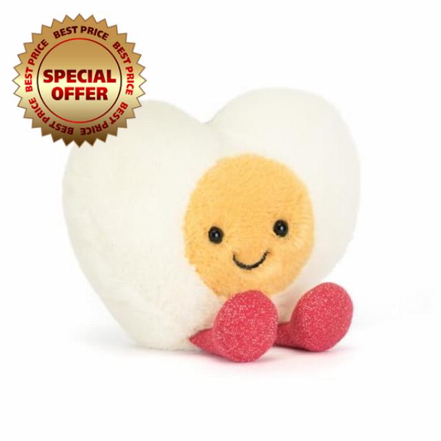 Jellycat Amuseables Heart Boiled Egg Plush