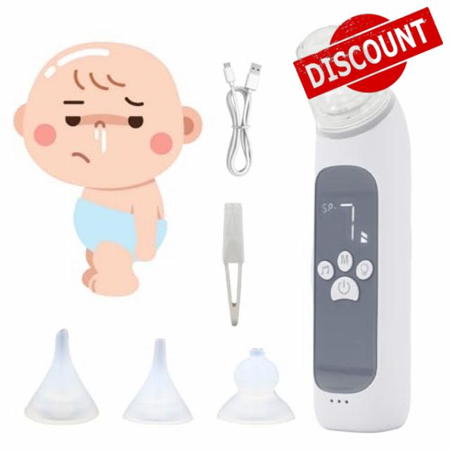 Baby Nasal Aspirator Rechargeable Electric Nasal Aspirator with 3 Suction Levels