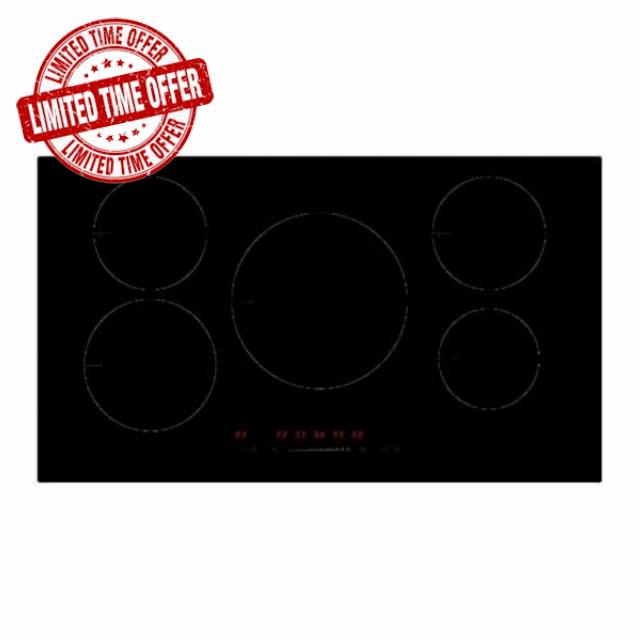 Cookology Essentials AEIH90T 90cm Induction Hob - Electric Hob with 5 Zones - Touch Slider Controls - 14 Power Levels - Boost & Keep Warm - Timer - Residual Heat Indicators - Child Safety Lock - Black