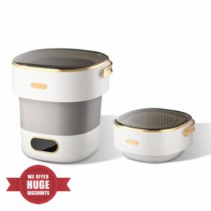 13L Collapsible Mini Washing Machine & Spin Dryer - 3 Cleaning Modes