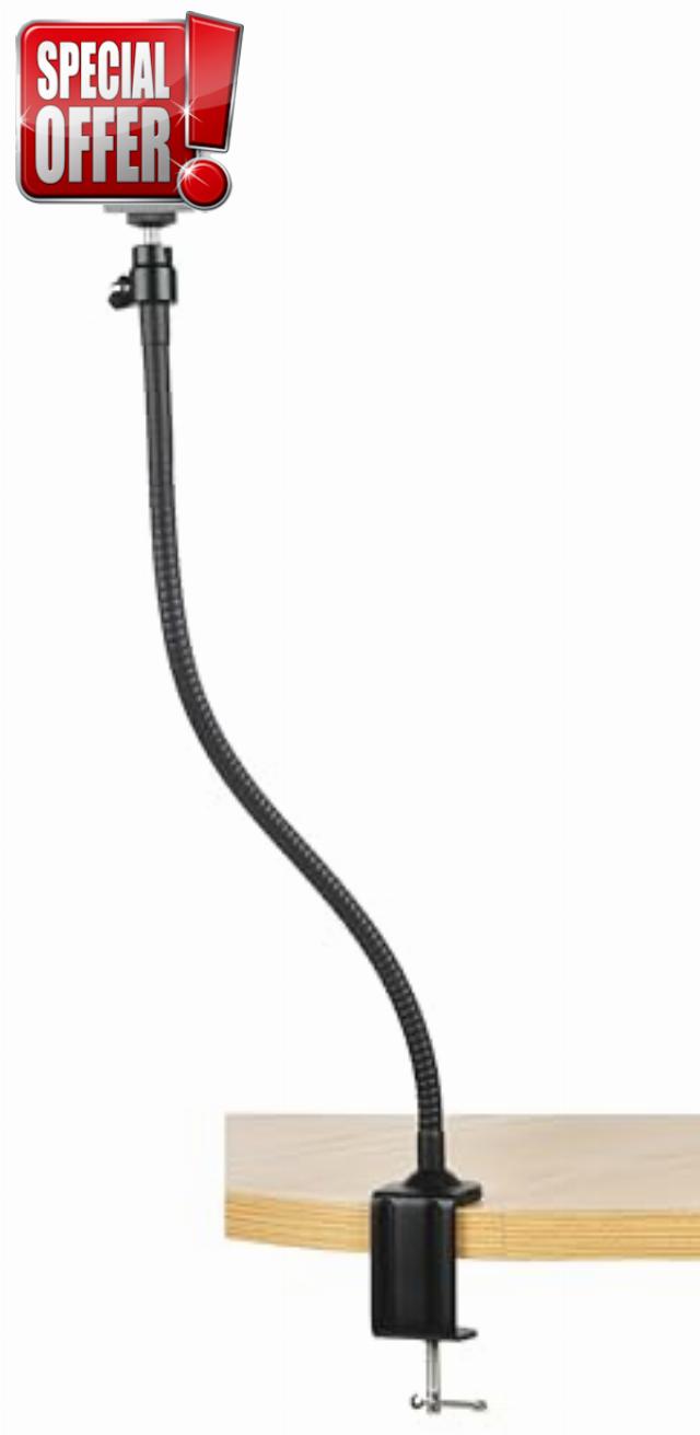 AceTaken 25'' Webcam-Stand Clamp Mount Holder for Insta360 Link 2/Link 2C/Link PTZ 4K Webcams and X5 X4 X3 X2 Action Cameras