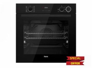 Ferre QXDMD 662S CS - 60cm Electric Built-in Oven - SteamArt - 10 Functions - 73L - FryArt Turbo Fan & Turbo Resistant & Grill Resistant - Black           [Energy Class A]